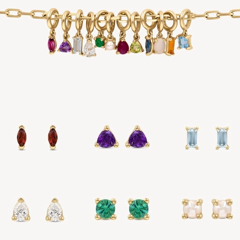 Vintage Kupfer 18K Vergoldet 12 Monat Geburtsstein Anhänger Ohne Kette Für Halskette DIY Schmuckherstellung Geschenk Damen