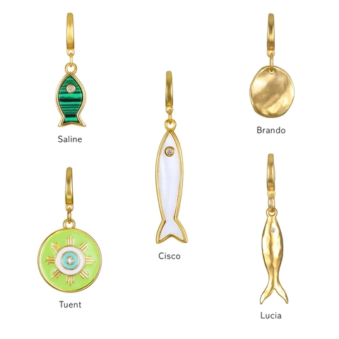 Gold Plated Marine Theme Pendant Necklace For Women Ocean Style Fish Starfish Seahorse Seashell Fashion Beach Jewelry