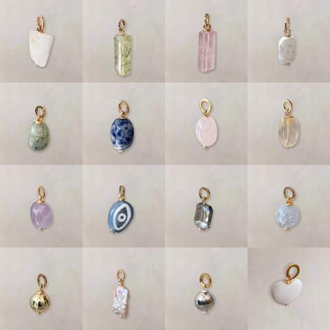 Vintage Stainless Steel Natural Stone Pendant Necklace For Women Gold Plated Artificial Baroque Pearl Heart Charm Paperclip Chain Jewelry