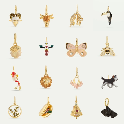 DIY Enamel Animal Pendant Necklace Copper Gold Plated Rhinestone Jewelry For Women Gift Fashion Lucky Charm Necklace