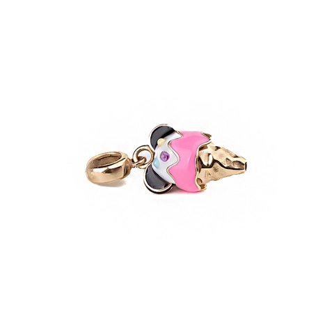 Stainless Steel Enamel Food Ocean Pendant Necklace 18K Gold Plated Pizza Ice Cream Shell Fish Jewelry For Women
