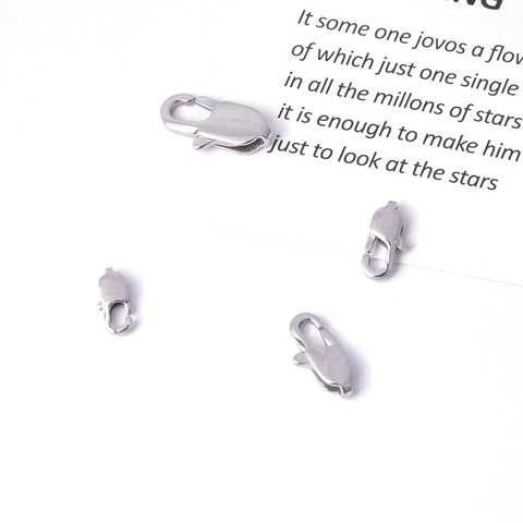 Stainless Steel Lobster Clasp Connecting Buckle For Necklace Bracelet DIY Jewelry Making Findings High Quality Hardware