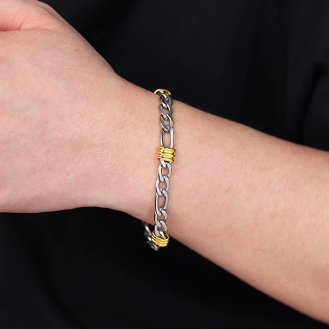 Stainless Steel Figaro Chain Necklace And Bracelet For Men Women Silver Gold Two Tone Minimalist Punk Fashion Jewelry