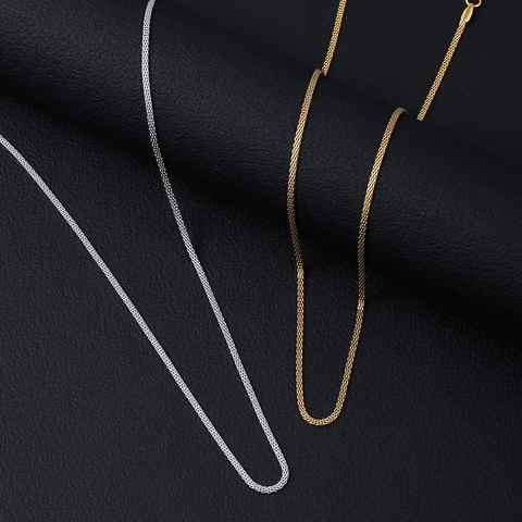 Minimalist Stainless Steel Mesh Chain Necklace For Women 18K Gold Plated Snake Bone DIY Clavicle Chain Jewelry Accessory Gift