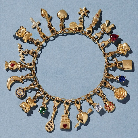 Gioielli In Acciaio Inossidabile Placcato Oro 18K Collana Bracciale Per Donna Cuore Rosa Animale Pendente Zirconia Regalo