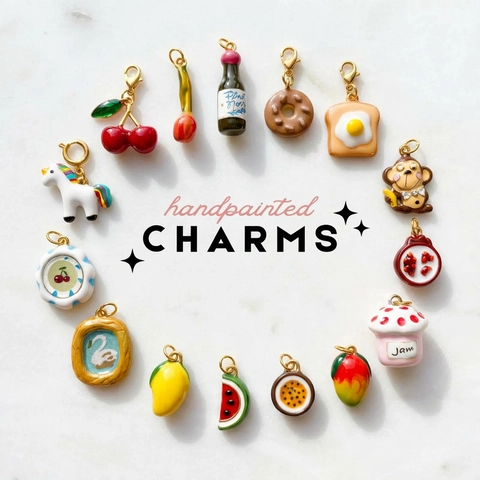 Stainless Steel Enamel Pendant Necklace For Women Cute Fruit Animal Charms DIY Jewelry Accessory 18K Gold Plated Paperclip Chain Necklace For Everyday Decor