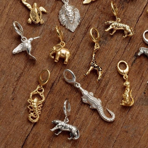 Roestvrij Staal 18K Vergulde Dierlijke Hanger Ketting Voor Vrouwen Mannen DIY Tijger Leeuw Olifant Sieraden Accessoires
