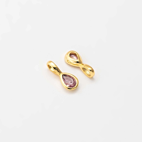 18K Gold Plated Stainless Steel Birthstone Necklace Women Zirconia Pendant Paperclip O Chain Jewelry Birthday Gift