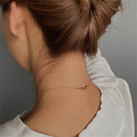 316L Stainless Steel Adjustable DIY Chain Necklace Minimalist Vacuum Plated Cable Chain For Women Fashion Jewelry Gift