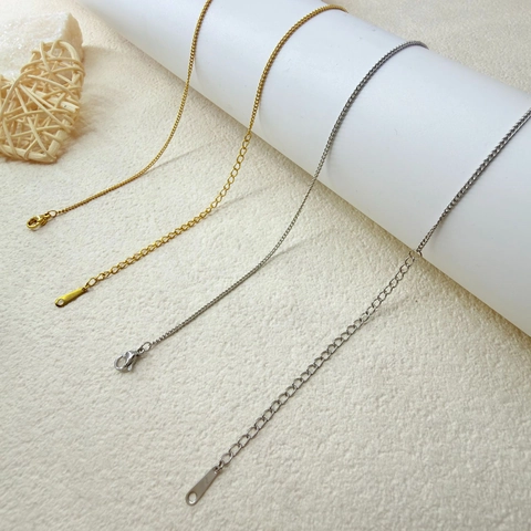 Minimalist 316L Stainless Steel Chain Necklace For Women Gold Steel Plated Adjustable O Chain Choker Everyday Jewelry Gift