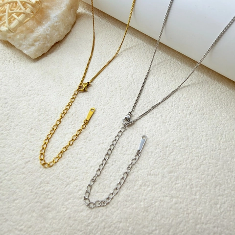Minimalist 316L Stainless Steel Chain Necklace For Women Gold Steel Plated Adjustable O Chain Choker Everyday Jewelry Gift