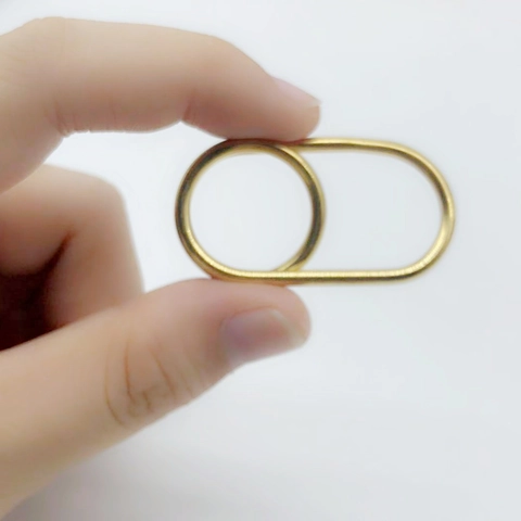 Minimalist Stainless Steel Double Interlocking Ring For Women Geometric Crossover Line Gold Plated Finger Ring Jewelry Gift