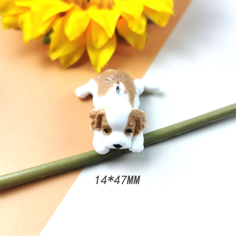 Ciondolo in Resina Creativo per Cuccioli in 3D per Creazione di Gioielli Portachiavi Fai Da Te Accessorio Mini Statuina Cane Cavalier King Charles Spaniel
