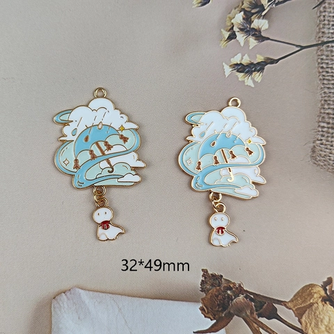 Japanese Cartoon Sunshine Doll Enamel Alloy Charm For DIY Jewelry Making Keychain Necklace Pendant Material Enamel Accessories