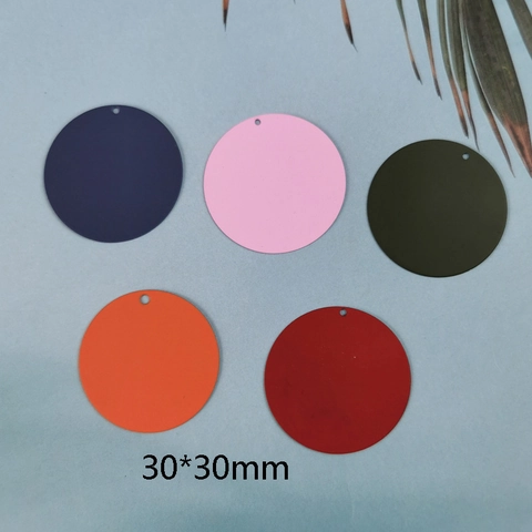 DIY Matte Legierung Runde Anhänger Für Schmuckherstellung Zubehör Vintage Minimalistisch Einbrennlackierung Einfarbig Kreisförmig Ohrring Halskette Charms