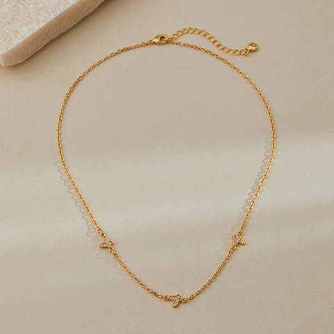 18K Gold Plated Brass Zirconia Butterfly Pendant Necklace For Women Elegant Minimalist Jewelry Fashion Accessories Gift