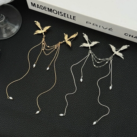 Neuer Chinesischer Stil Phönix Kunstperle Quaste Brosche Für Damen Exquisite Legierung Kette Corsage Vintage Bekleidungszubehör