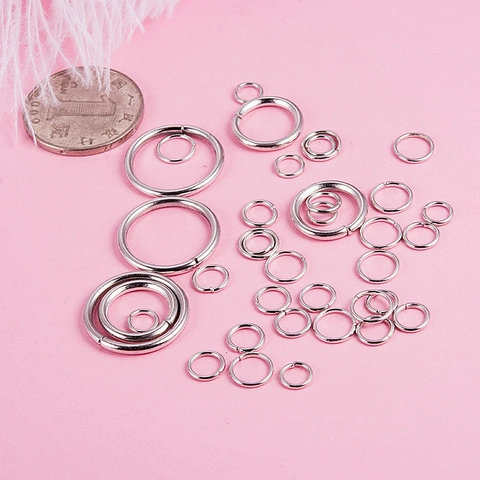 Metall Offene Biegeringe Für DIY Schmuckherstellung Verbinder Zubehör Gold Silber Galvanisiert Runde Spaltringe