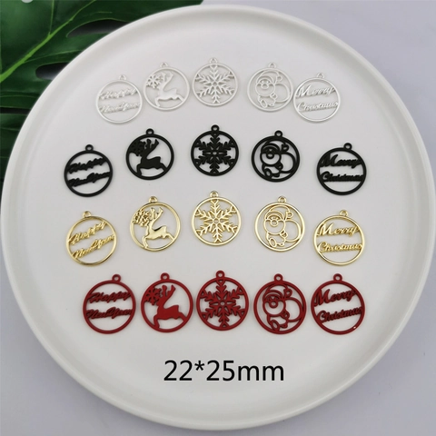 Kerstlegering Bedeltjes Voor Sieraden Maken DIY Vrolijk Kerstfeest Nieuwjaar Rendier Sneeuwvlok Kerstman Hanger Accessoires
