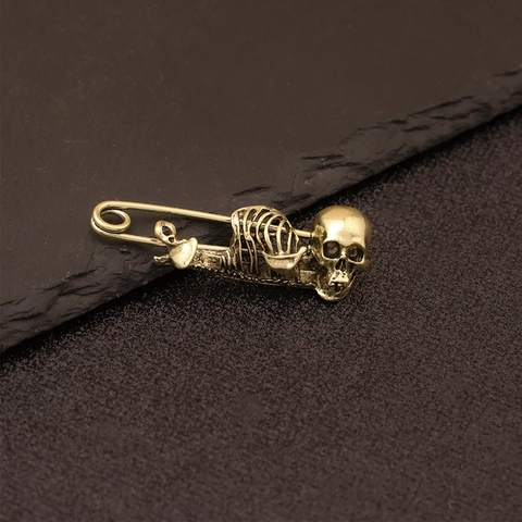 Halloween Gothique Punk Tête de Mort Fantôme Citrouille Alliage Broche Badge Vintage Style Sombre Vêtements Accessoires Épingle Bijoux
