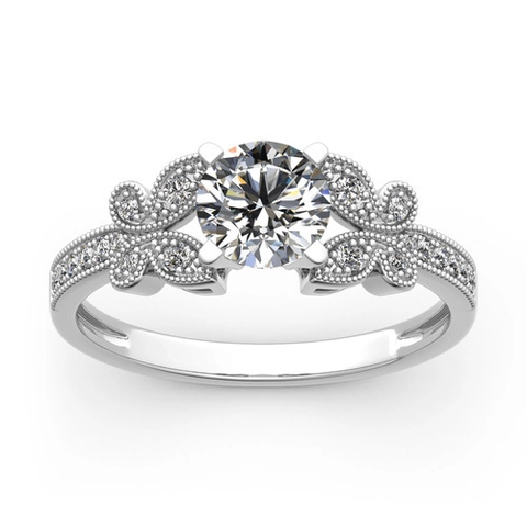 Fashion Alloy Zirconia Bow-Knot Ring For Women Silver Plated Rhinestone Engagement Wedding Party Finger Ring Jewelry