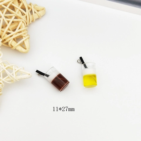 Miniature Simulation Drink Bottle Resin Charms Coke Beer Bottle Pendants For DIY Earring Keychain Jewelry Making Accessory