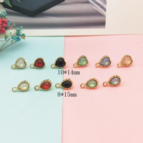 DIY Herz Wassertropfen Ohrstecker Legierung Strass Künstliche Perle Schmuckherstellung Zubehör Komponenten Für Damen