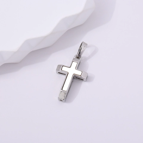 Vintage Kupfer Kreuz Anhänger Künstliche Perle Inlay DIY Schmuck Zubehör Retro Kreuz Charms Für Halskette Machen Damen Herren