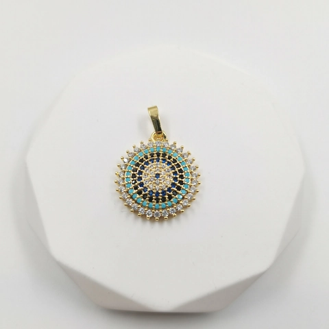 Exotischer Kupfer Vergoldeter Böser Blick Anhänger Für Damen Zirkonia Hand Der Fatima Anhänger Nur Ohne Kette Schmuck