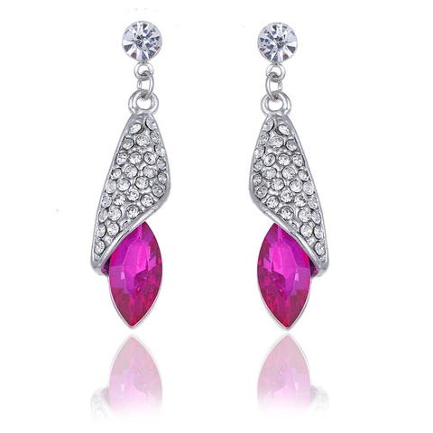 Kristall Hängeohrringe Mit Marquise-Schliff Für Damen Legierung Strass Tropfenohrringe Eleganter Hochzeitsschmuck Mit Ohrstecker-Stift