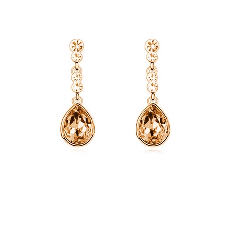 Semplici Orecchini a Goccia in Lega Con Cristallo Taglio a Pera Perno in Argento Sterling 925 per Donna Gioielli da Matrimonio