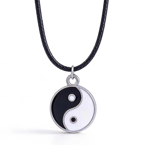 Tai Chi Yin Yang Hanger Ketting Zinklegering Hip Hop Streetwear Mode Sieraden Voor Heren Dames Paar Casual Trui Ketting