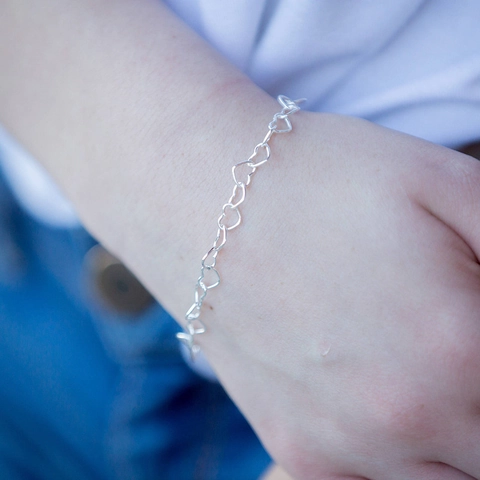 Minimalistische Zinklegering Hol Hart Ketting Armband En Halsketting Voor Dames Goud Zilver Verguld Mode Sieraden