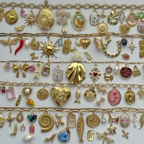 Edelstahl Schleife Herz Sonne Mond Stern Anhänger Halskette Gold Überzogen Strass DIY Mode Schmuck Für Damen Herren Ketten