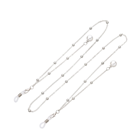Cadena de Gafas de Moda con Perlas Artificiales para Mujer Elegante Soporte de Gafas de Metal Aleación de Zinc Accesorio de Joyería