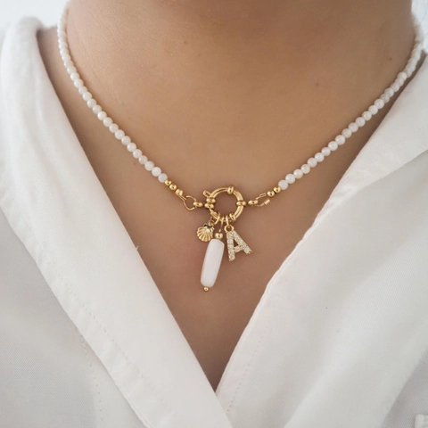 Ciondolo Fai-da-te in Acciaio Inossidabile per Collana Braccialetto Produzione Gioielli Placcato Oro 18K Cuore Conchiglia Fiore Animale Strass Perla Artificiale