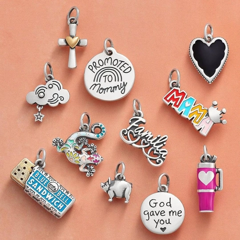 Stainless Steel 18K Gold Plated Pendant Necklace For Women DIY Jewelry Heart Mama Pig Gecko Cup Star Cross Charms