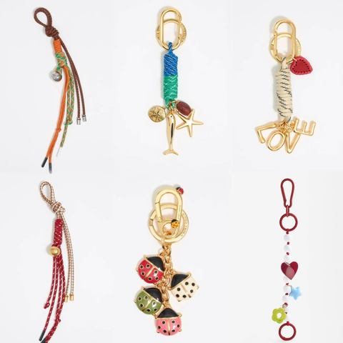 Mode DIY Legierung Taschenanhänger Schlüsselanhänger Herz Liebe Buchstabe Böser Blick Marienkäfer 18K Vergoldet Damen Schmuck
