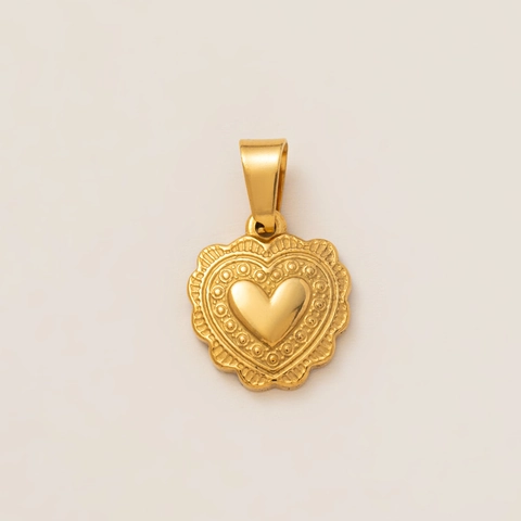 Vintage 18K Gold Plated Stainless Steel Heart Pendant Necklace For Women Enamel Love Bowknot Zirconia DIY Jewelry Gift