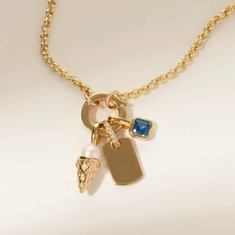 Collana con Pendente Fai-da-te in Rame Zirconia Perla Artificiale per Donna Ciondoli a Forma di Fungo Pizza Gelato Frutta Gioielli