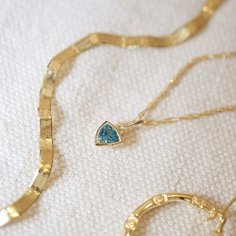 18K Vergoldeter Edelstahl Geburtsstein Anhänger Halskette Für Frauen Minimalistisch 12 Monate Geometrisch Zirkon DIY Schmuck