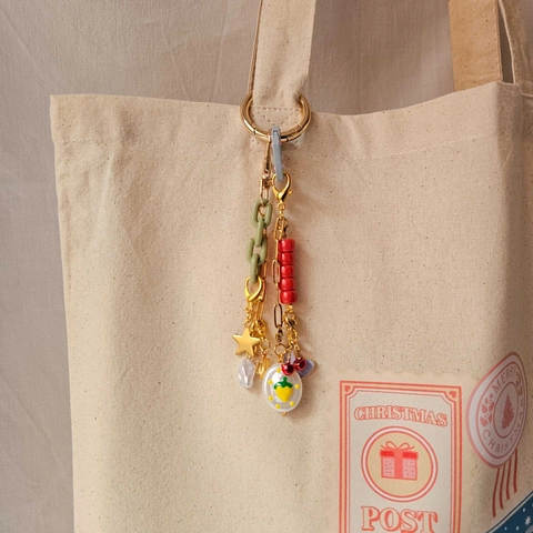 Frische Kupfer Acryl Künstliche Perle Taschenanhänger Mischung Elemente Frucht Blume Herz Erdbeere Stern Schlüsselanhänger Dekoration Für Damen