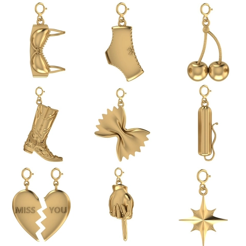 18K Vergoldet Edelstahl DIY Schmuck Anhänger Für Halskette Armband Engelszahlen Stern Sonne Charms Für Damen Accessoires