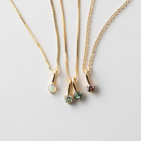 Conjunto de Collar Pulsera Pendientes con Colgante de Piedra de Nacimiento Redonda de Acero Inoxidable Joyería con Strass Dorado