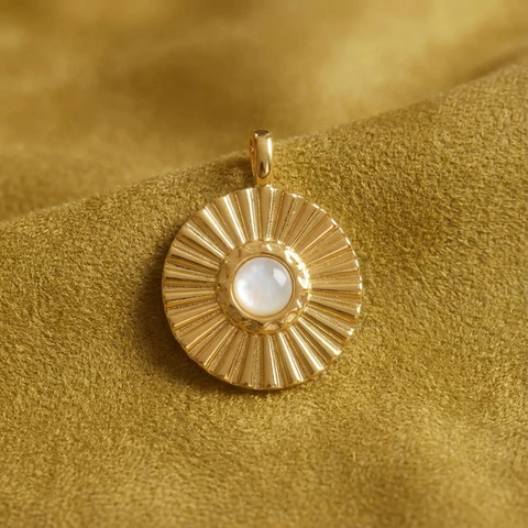 Edelstahl Künstliche Perle Strass Anhänger Für DIY Halskette Schmuckherstellung Retro Sonne Mond Sterne Herz Charme Vergoldet Damen Schmuck