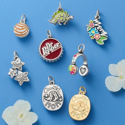 Fashion Stainless Steel DIY Charm Pendants Enamel Food Music Retro Pendants For Jewelry Making Necklace Bracelet Charms Accessory