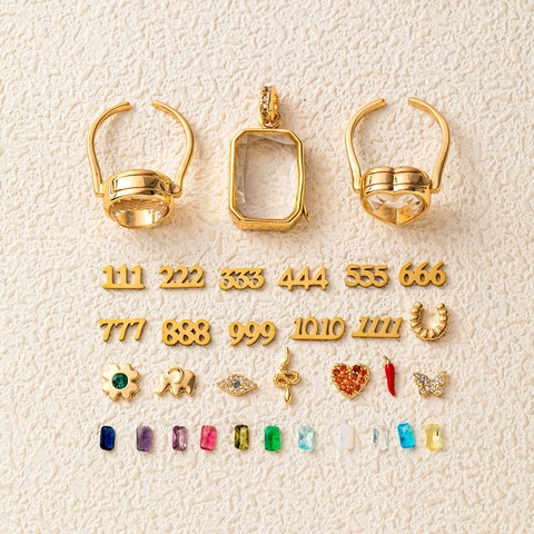 Relicario Vintage de Cobre Bañado en Oro de 18K Colgante para Creación de Joyas DIY Diseño Que Se Abre Dije de Strass para Collar de Mujer Hombre