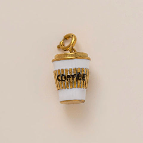 Stainless Steel DIY Charm Pendant For Women 18K Gold Plated Rhinestone Enamel Rocket Astronaut Coffee Cup Charms Jewelry Making Accessories