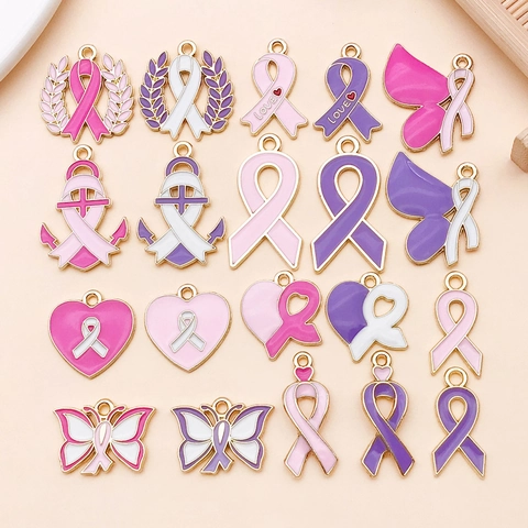 Dijes de Aleación de Esmalte de Lazo para Hacer Joyas DIY Pulsera Collar Corazón Mariposa Ancla Accesorios para Mujer