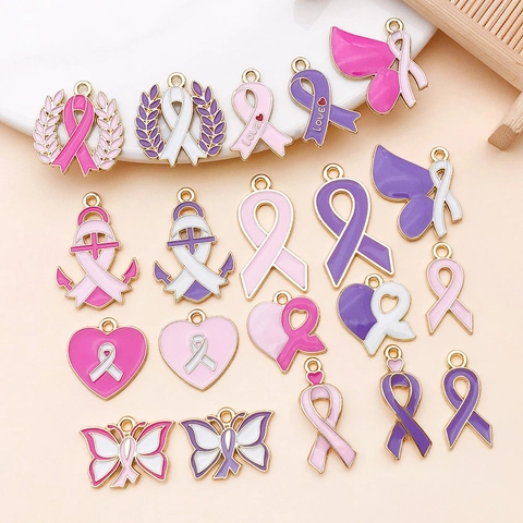 Dijes de Aleación de Esmalte de Lazo para Hacer Joyas DIY Pulsera Collar Corazón Mariposa Ancla Accesorios para Mujer